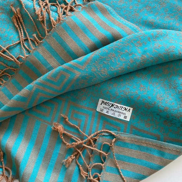 PASHMINA Scarf/Wrap 100% Pashmina EUC - Picture 1 of 7